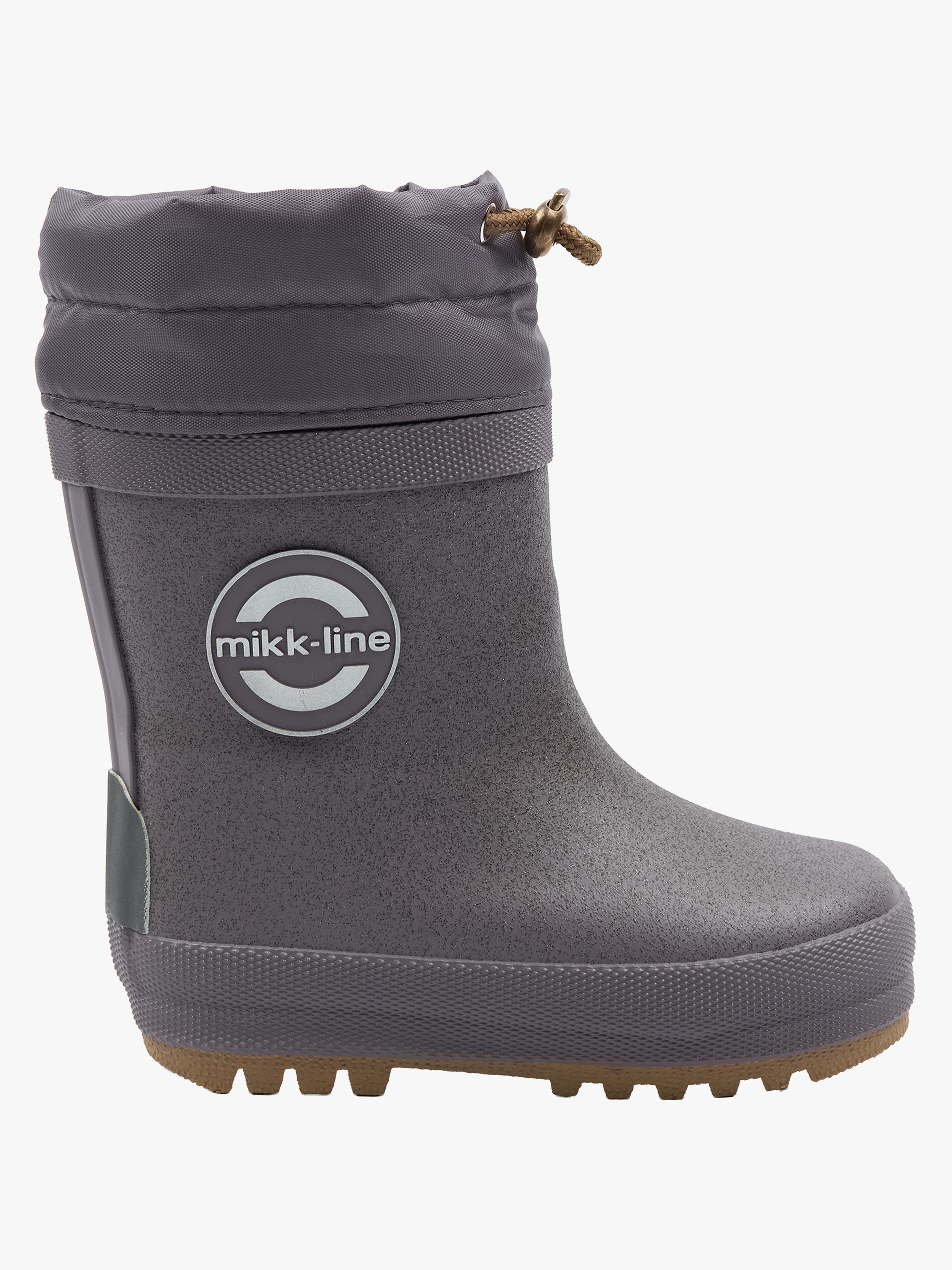 Mikk-Line Glitter Barefoot Forede Gummistøvler, Shark, 22, Termostøvler børn