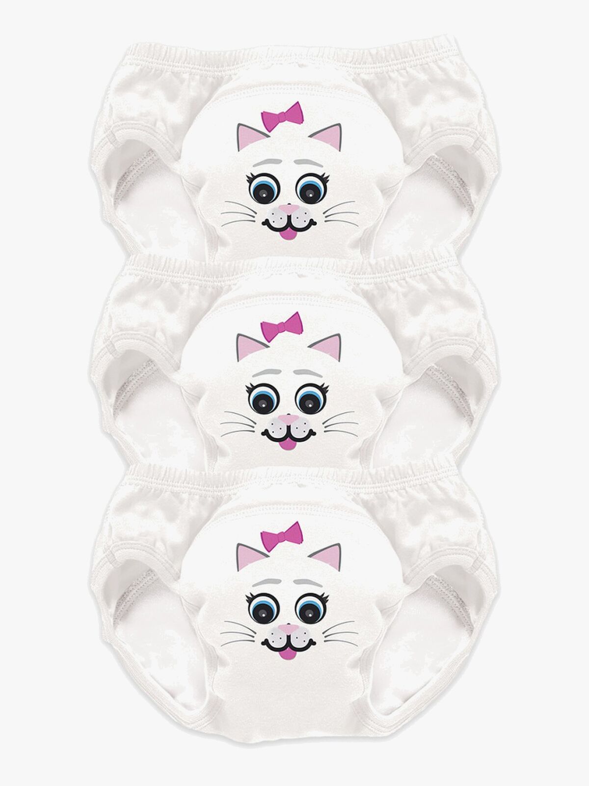 My Carry Potty Kat Pottetræningsbukser 3-pak, Hvid