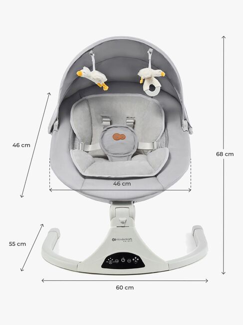 Kinderkraft Tulsy Skråstol, Grey KBTULS00-GRY0000-3420_3f.jpg