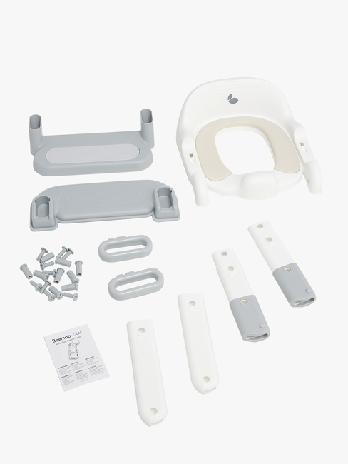 Beemoo CARE Assist Toiletsæde med Stige, Grey/White