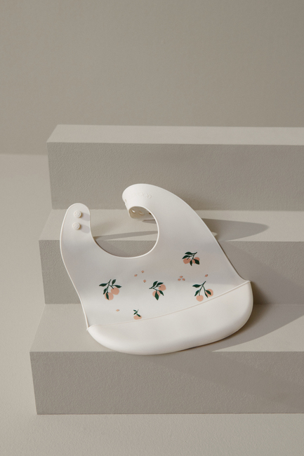 LIEWOOD Tilda Hagesmæk med Tryk Silikone 2-pak, Peach/Sea Shell