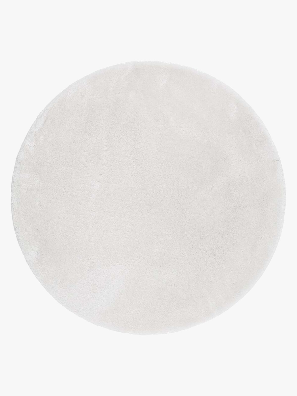 KM Carpets Cozy Rundt Gulvtæppe 160, White