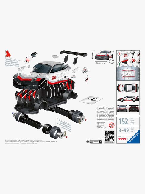 Ravensburger Porsche 911 MK2 GT3 Cup 3D-puslespil 152 Brikker