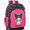 Hello Kitty Kuromi Trolley Kuffert 21L, Lyserød/sort