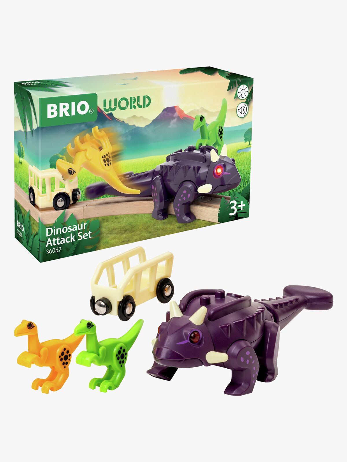 BRIO World 36082 Dinosaurvogn med Dinosaurer