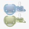 Philips Avent Ultra Soft-sut 0-6m 2-pak, Grøn/Blå