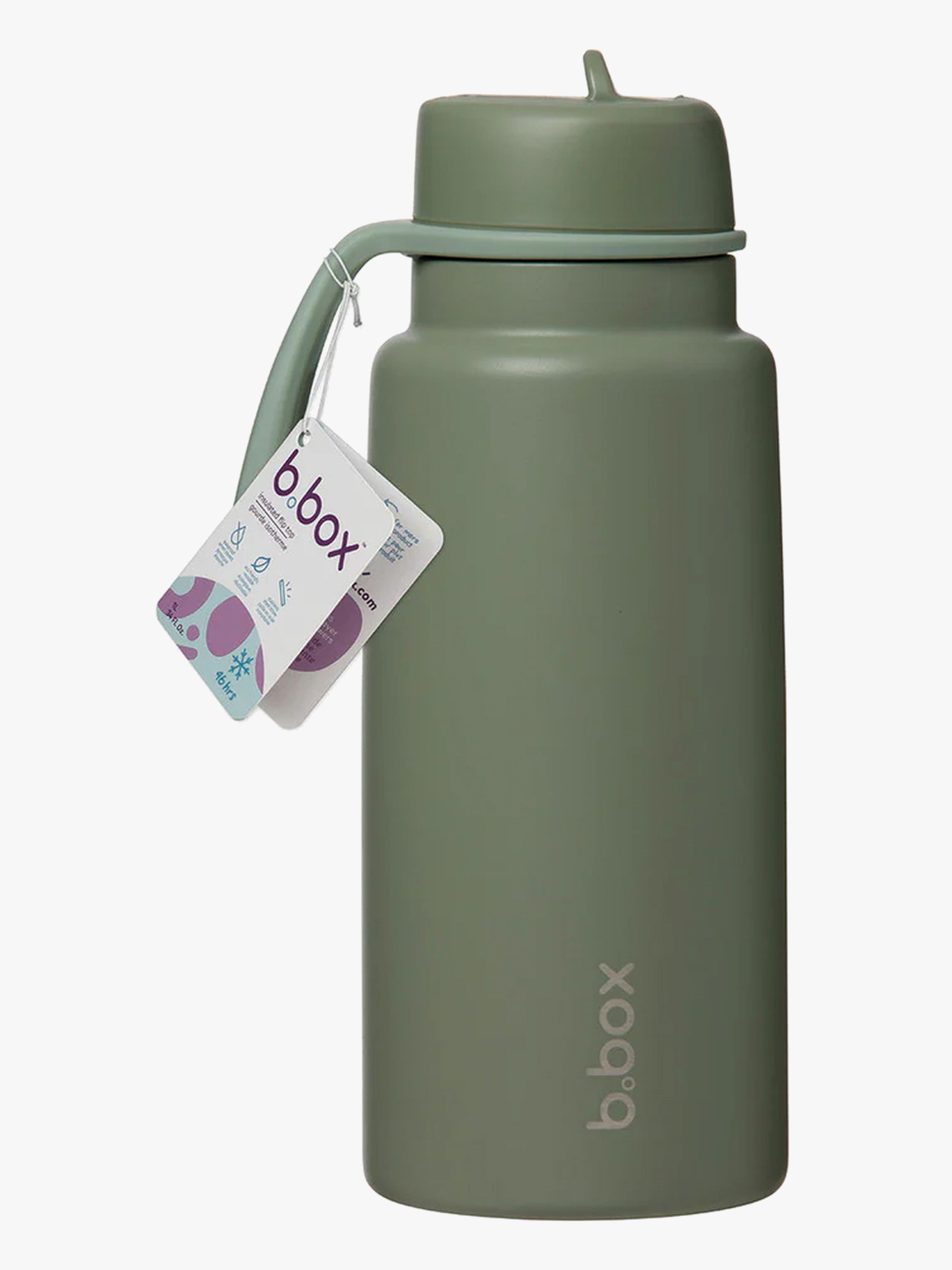 b.box Drikkedunk med Flip Top 1L, Olive