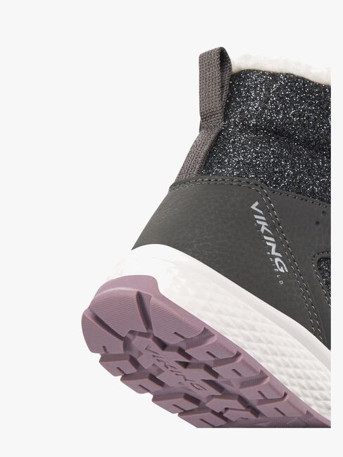 Viking Equip Glitter 2V WP Vinterstøvler, Charcoal/Dusty Pink