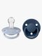 BIBS De Lux Sut 2-pak Silikone One Size Rund, Dusty Blue/Steel Blue