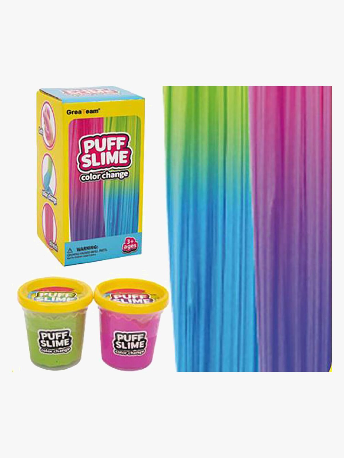 Suntoy Puff Slime Color Change Klemmeslime 2-pak