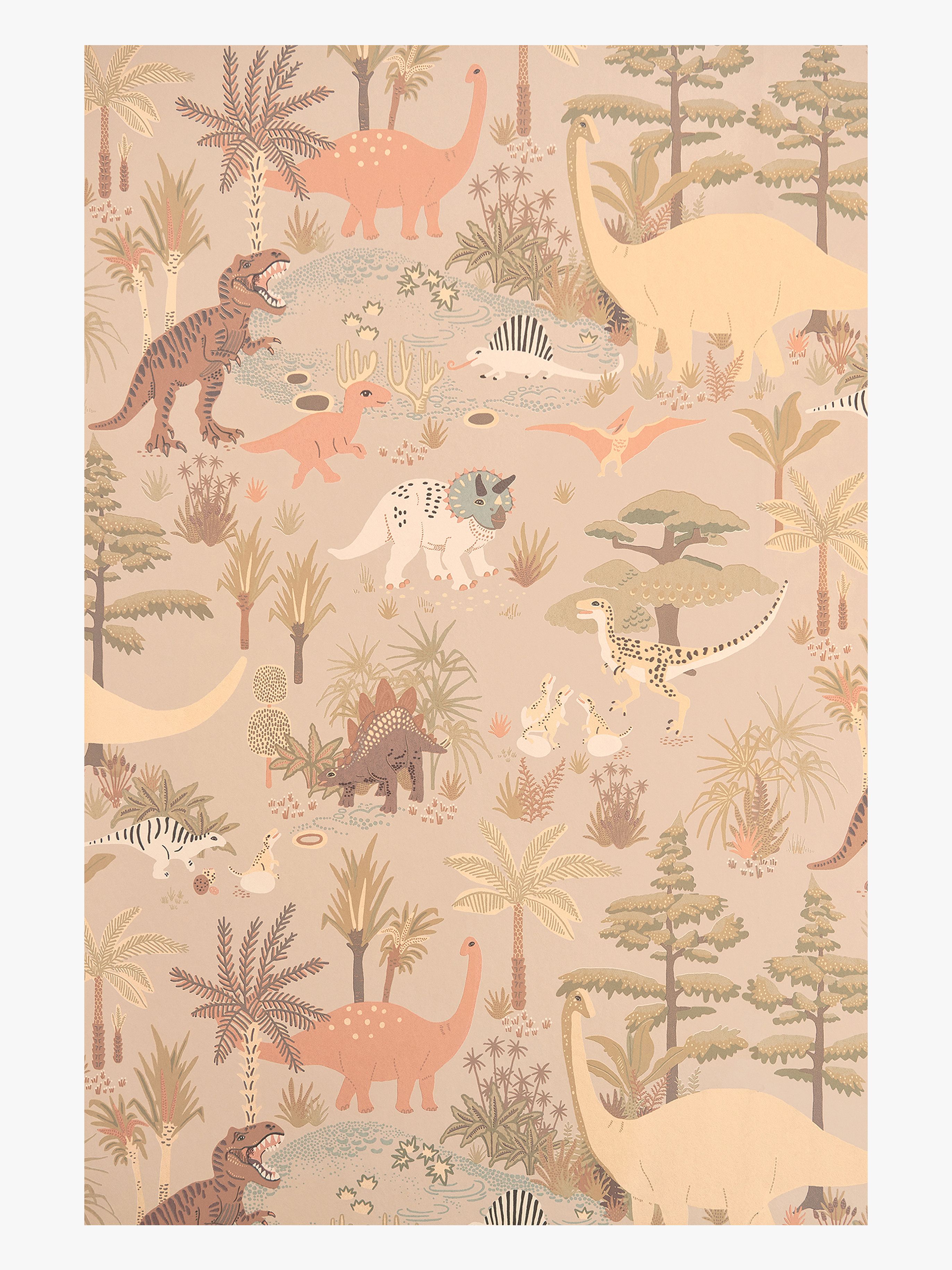 Majvillan Tapet Dinosaur Vibes, Sandy Beige