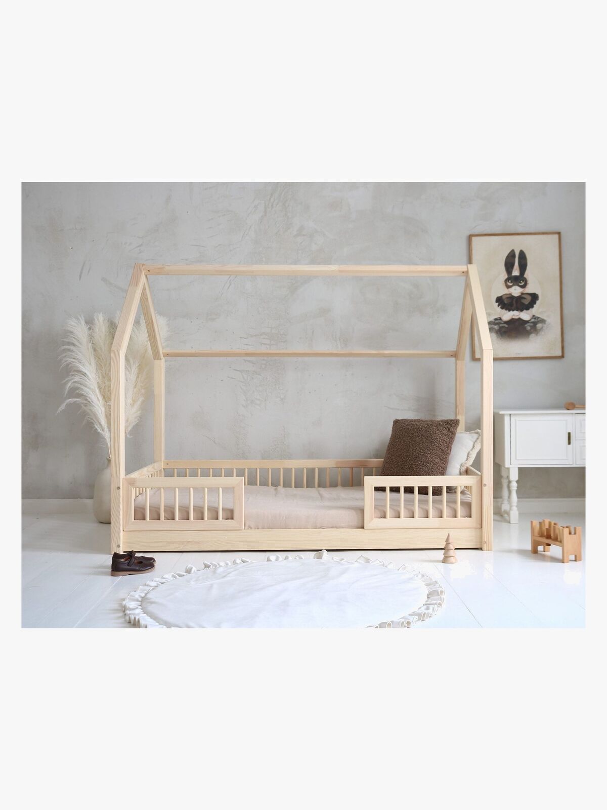 Minitude CARTER Junior-/Montessori-seng 80x160, Natur