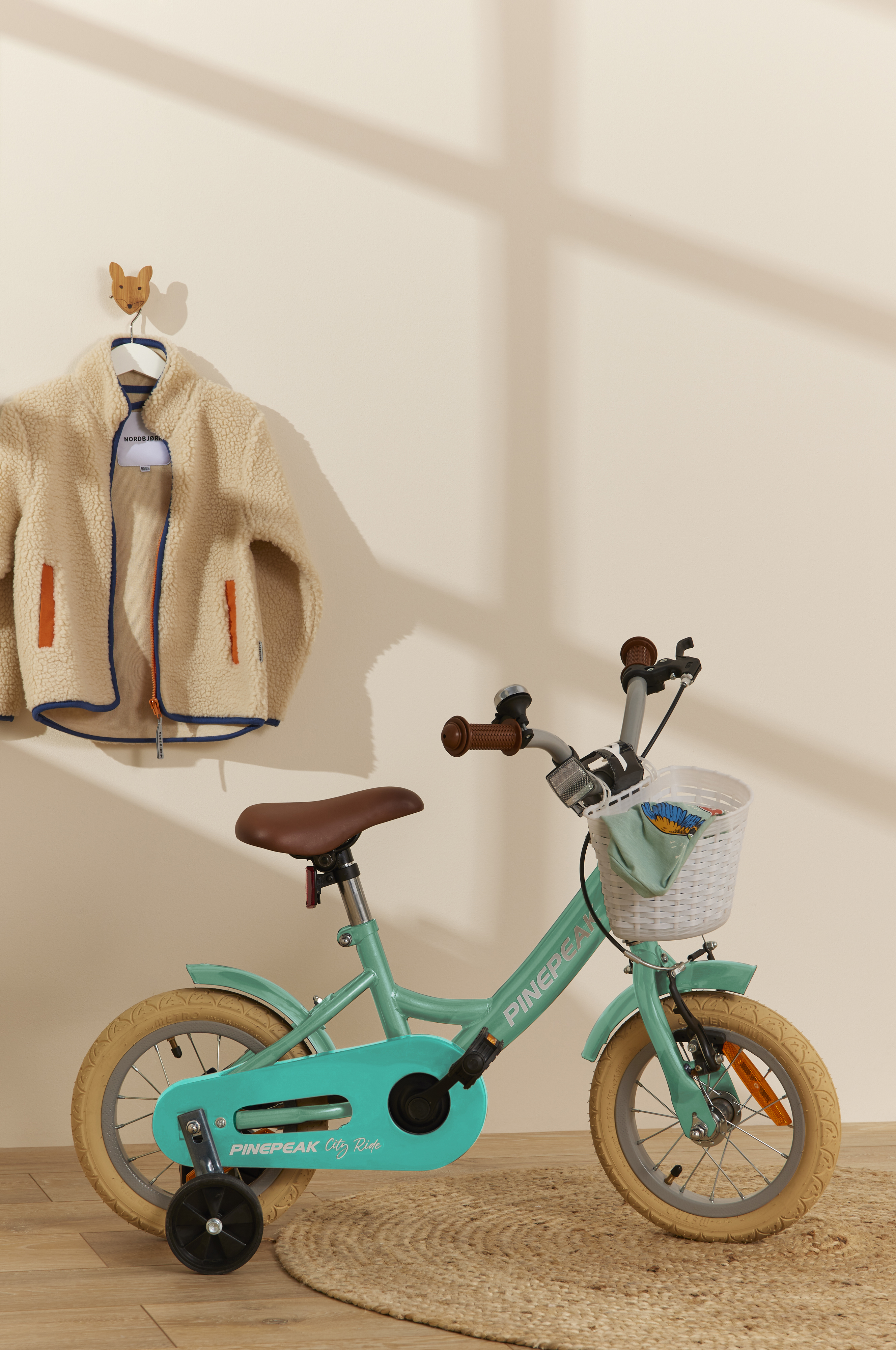 Pinepeak Retro City Cykel 12 Tommer, Turkis