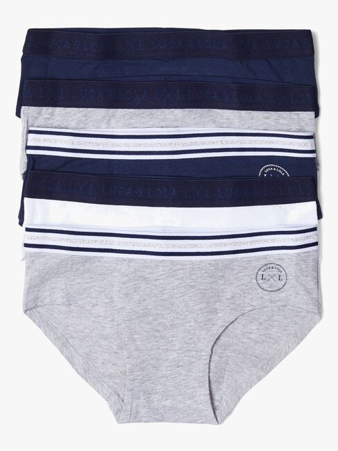 Luca & Lola Claudia Hipsterunderbukser 5-pak Navy/Grey