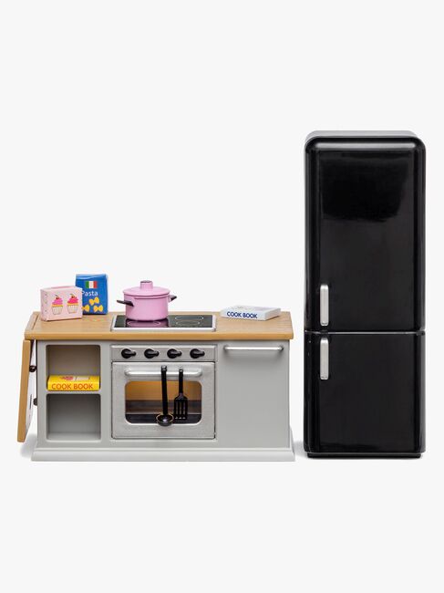 Lundby Dukkehustilbehør Sæt med Komfur og Køleskab