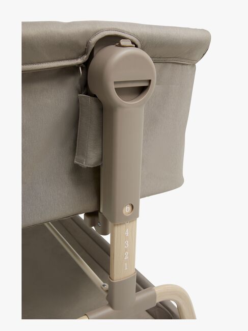 Beemoo CARE Motion Bedside Crib, Taupe/Wood