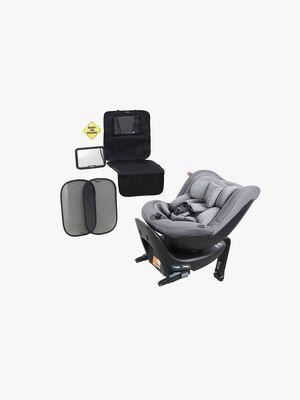 Beemoo Reverse i-Size Bagudvendt Autostol Inkl. Tilbehørspakke, Mineral Grey