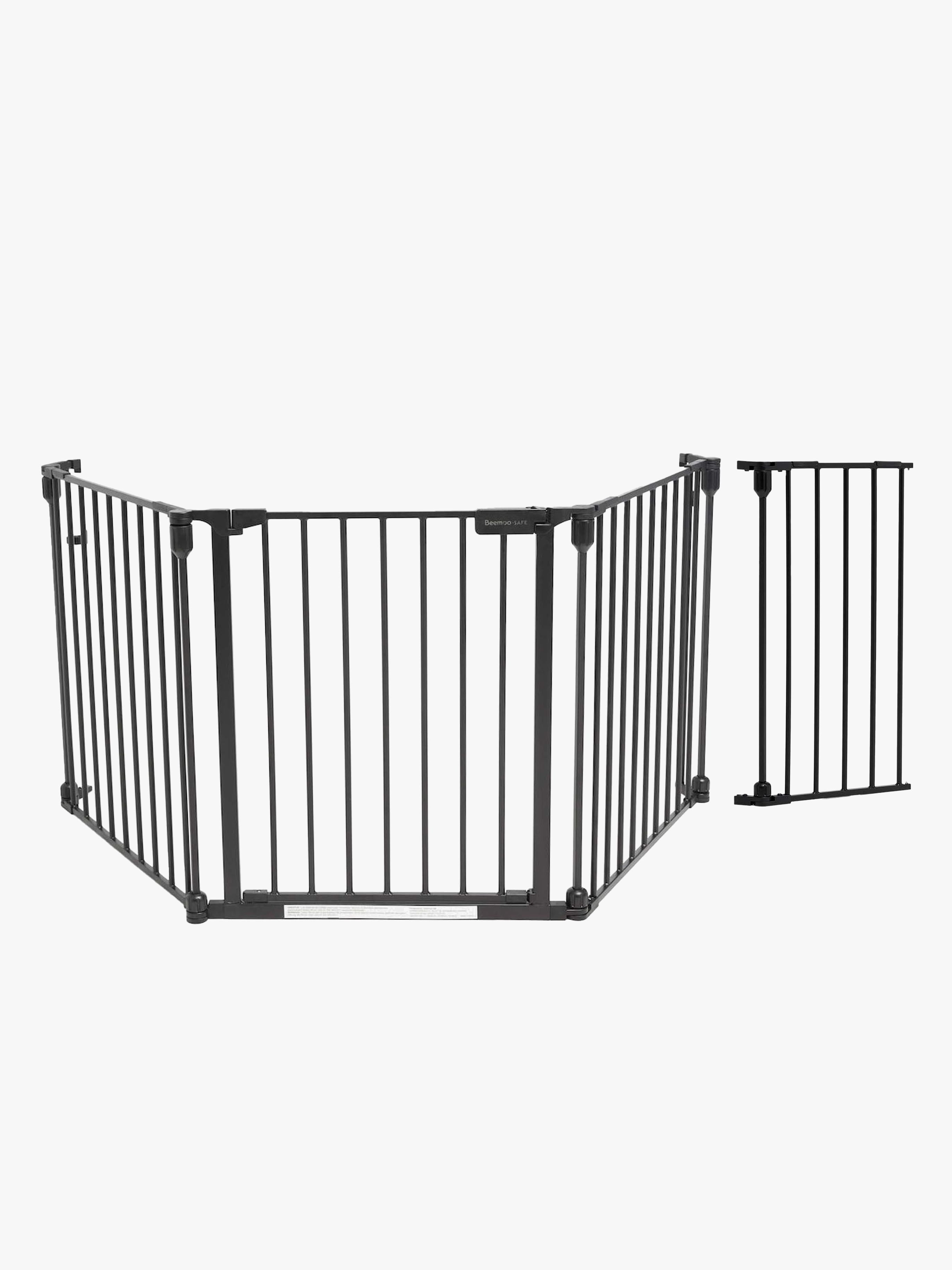 Beemoo SAFE Protect Skruegitter/rumdeler 3 Sektioner inkl. Forlængerdel 30 cm, Black