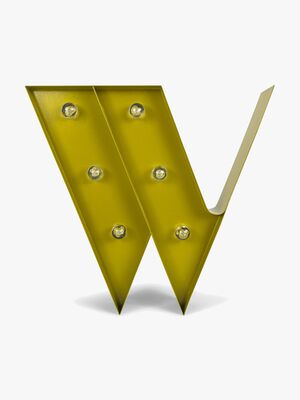 Petite Déco Bogstavlampe W, Guld