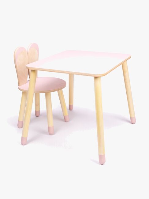 Family-SCL Kanin Bord & Stol Sæt, Pink