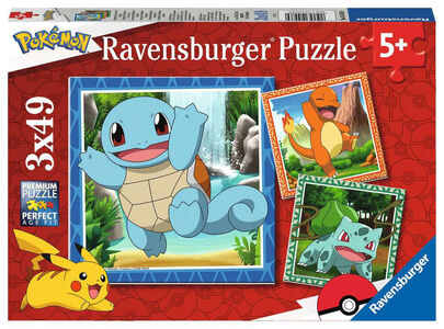 Ravensburger Puslespil Pokémon 3x49 Brikker