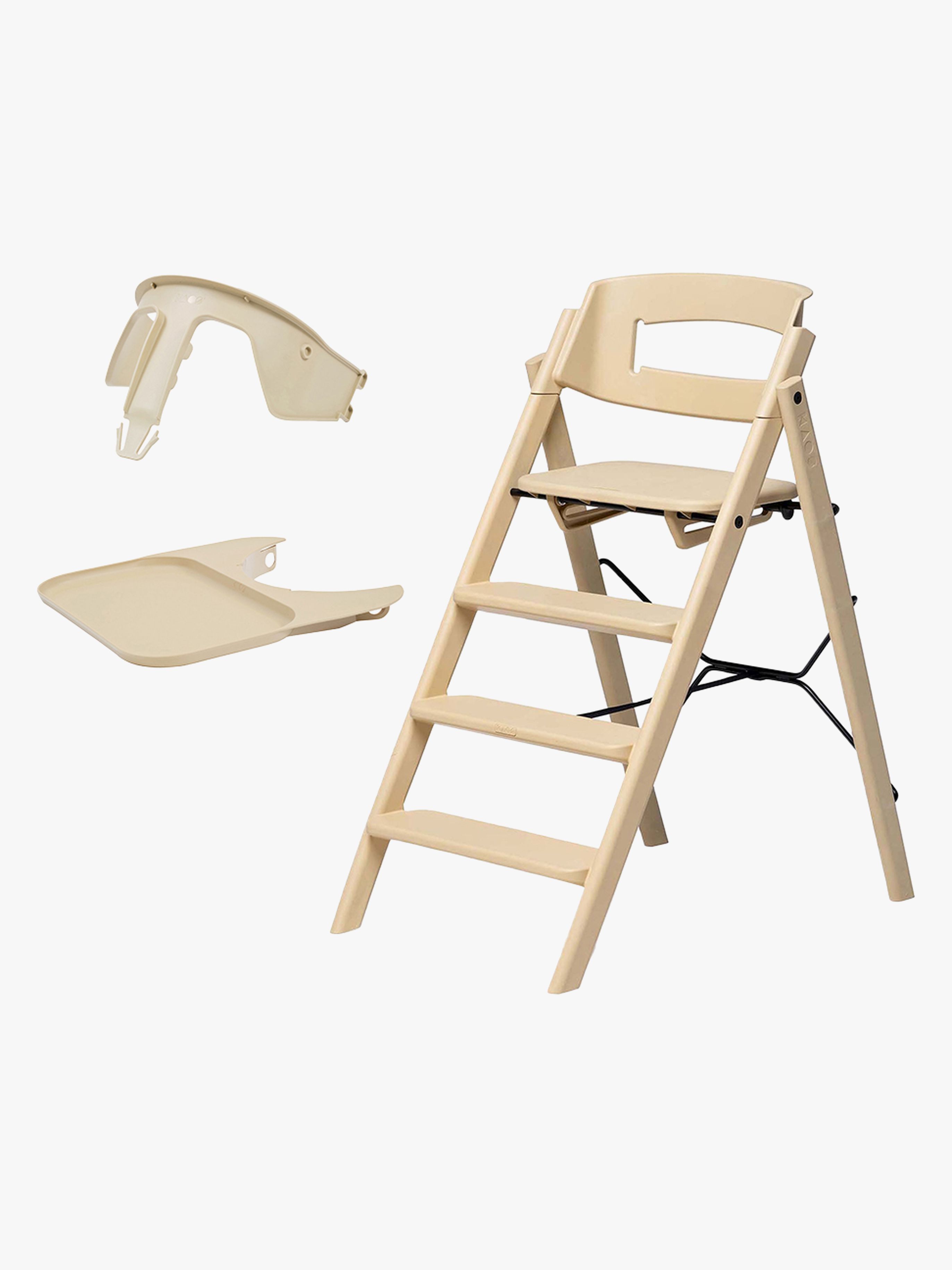 KAOS Klapp Højstol Recycled inkl. Beskyttelsesbøjle & Bakke, Desert Sand/Desert Sand