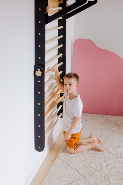 Duck Woodworks Klatretrekant Væg, Sort