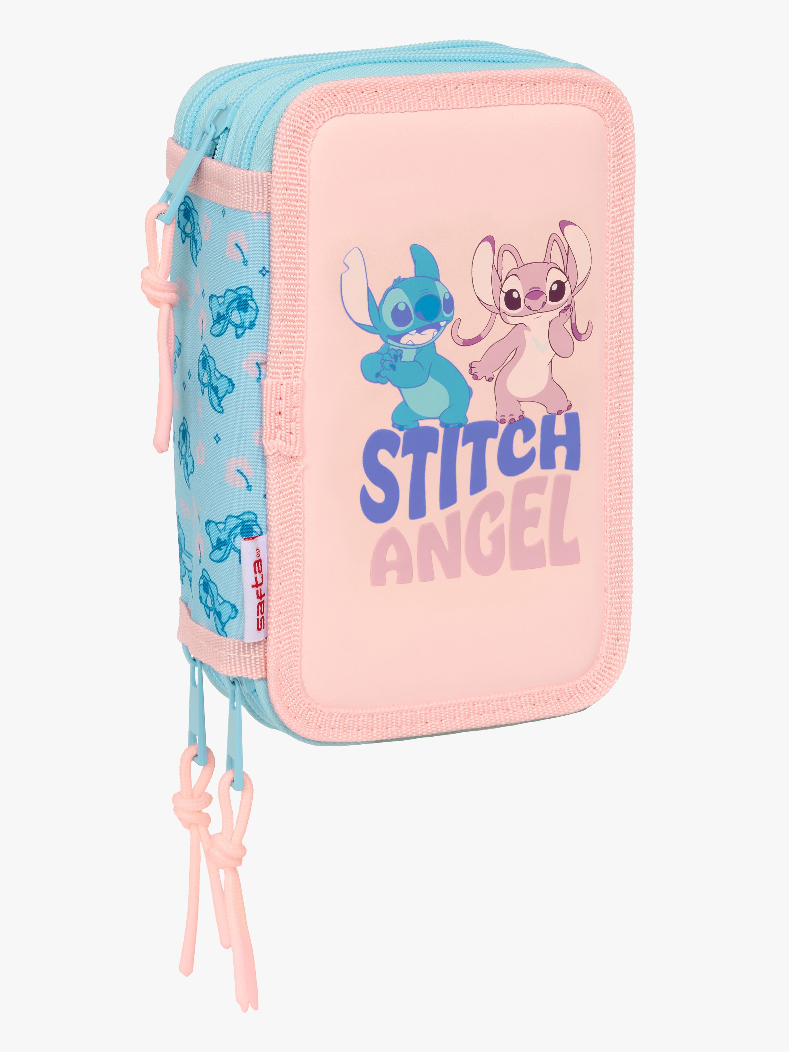 Disney Stitch Fyldt Penalhus med 3 Rum 37 Dele, Ohana