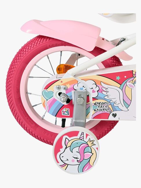 Volare Unicorn Cykel 12 Tommer, Hvid