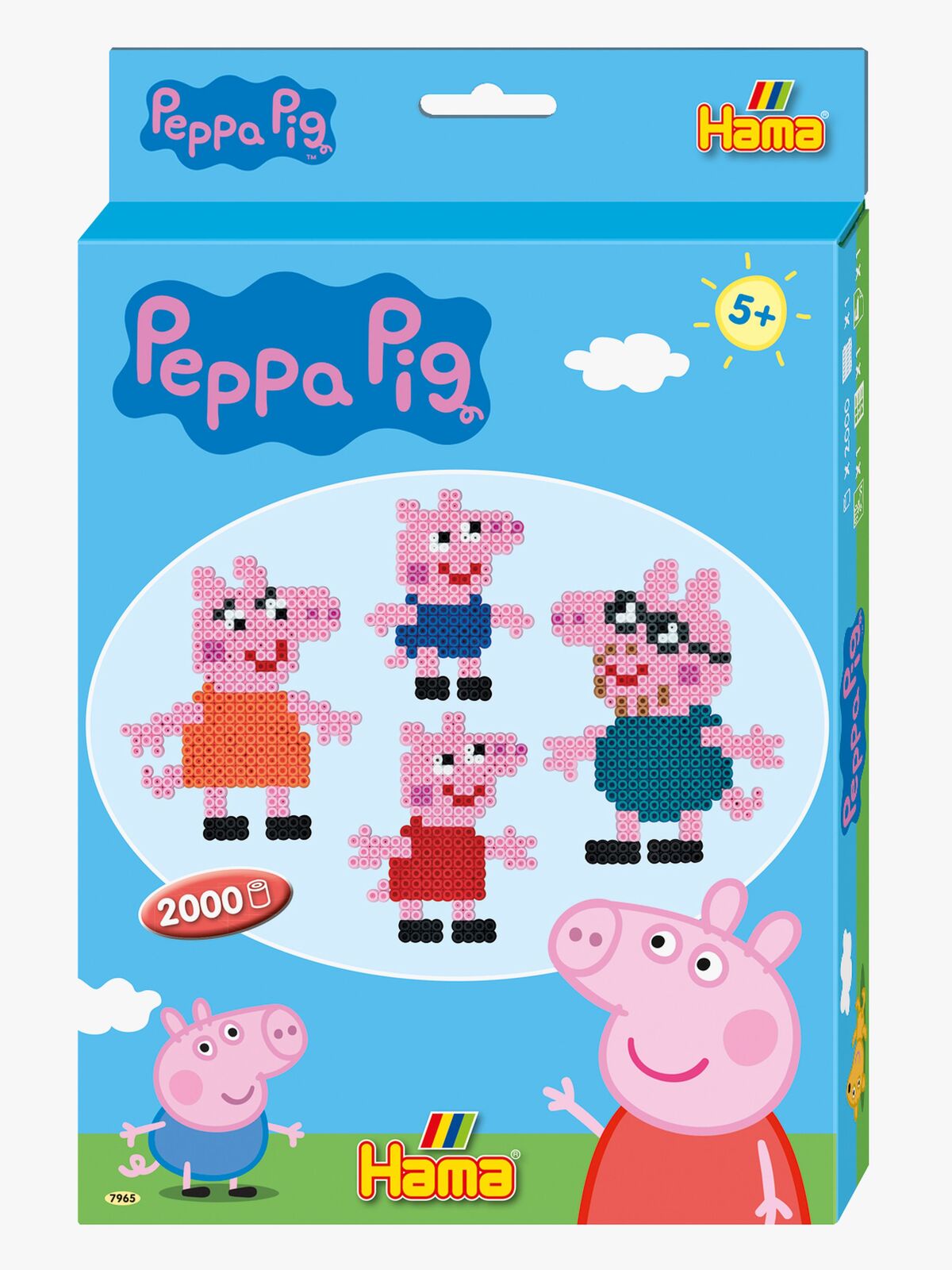 Hama Midi Gurli Gris Perlesæt 2000 Stk.