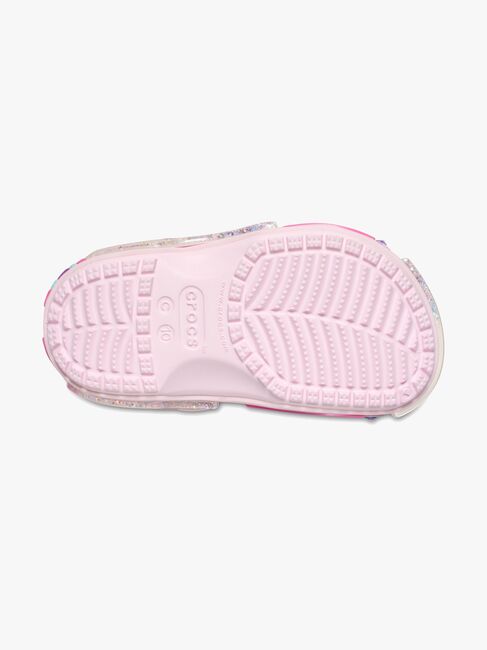 Crocs Classic Star Sparkle Kids Clogs, Pink Milk