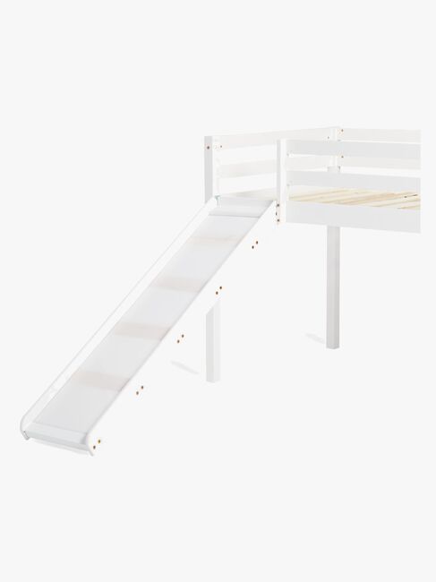 JLY TYRA Juniorseng med Rutsjebane & Madras 90x190, Hvid