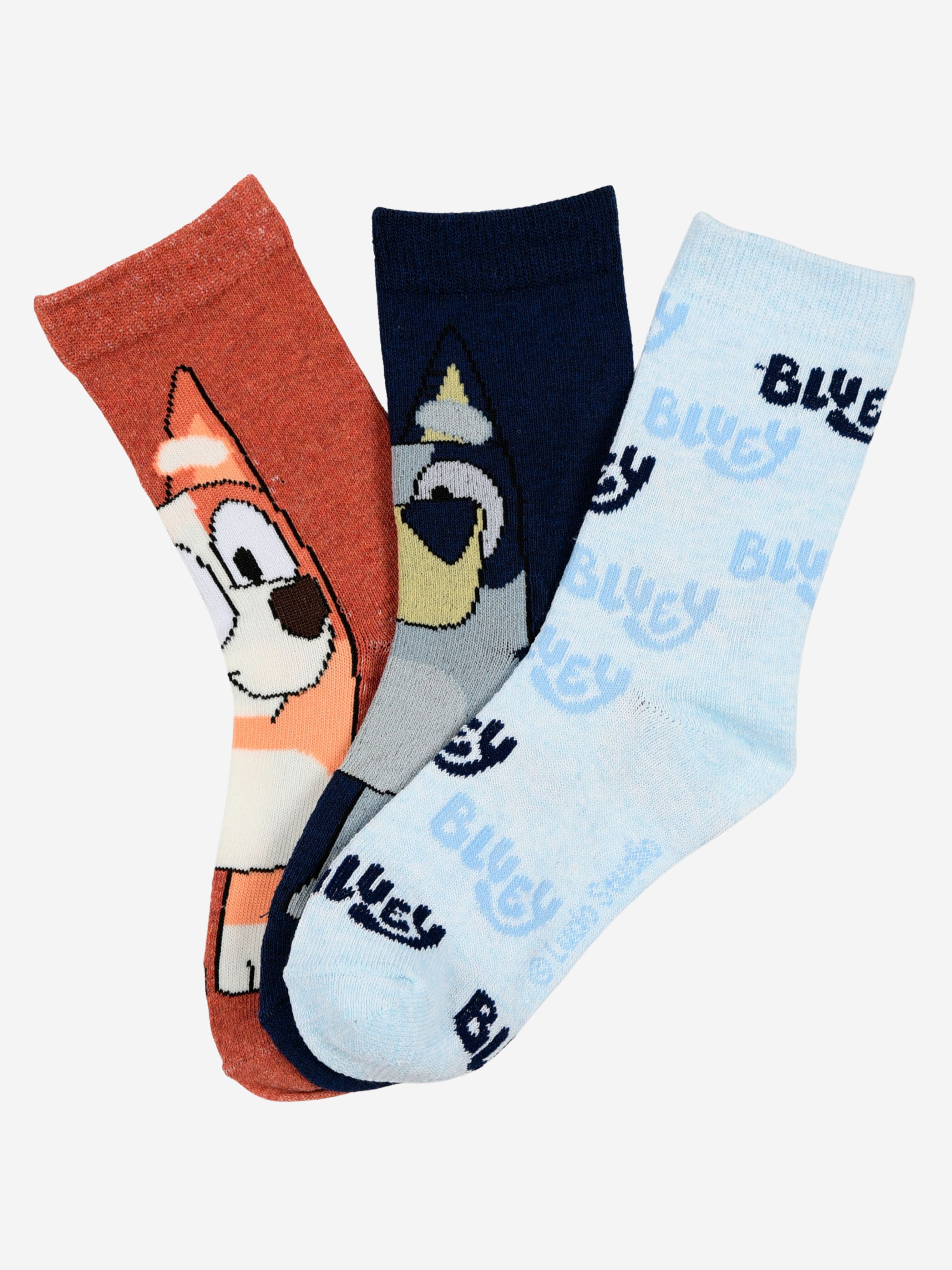 Bluey Strømper 3-pak, Multifarvet, 23-26