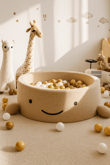 MeowBaby Boucle Whale Boldbassin, Oat Biscuit Beige