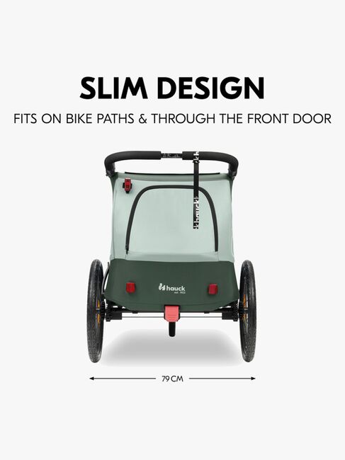 Hauck Dryk Duo Plus Cykelanhænger, Dark Green