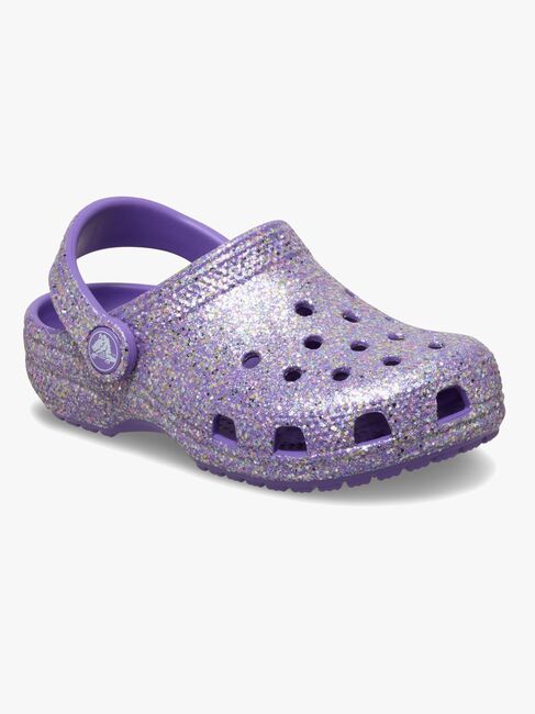 Crocs Classic Fantasy Glitter Kids Crocs, Lilla