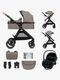 Kinderkraft ESME PRO 3-in-1 Duovogn Travelsystem, Sand Beige