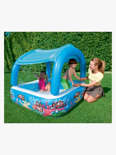 Bestway Børnepool m. Solbeskyttelse 147, Blå