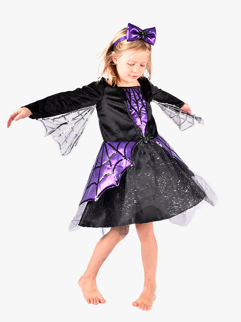 Den Goda Fen Edderkoppe-kjole med Hårbånd 110-116 cm