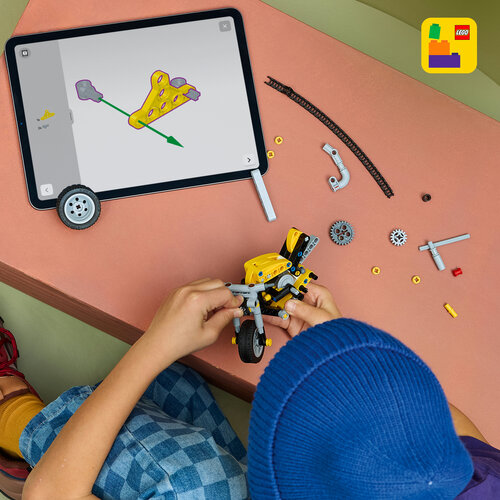 LEGO Technic 42225 Gul motorcykel