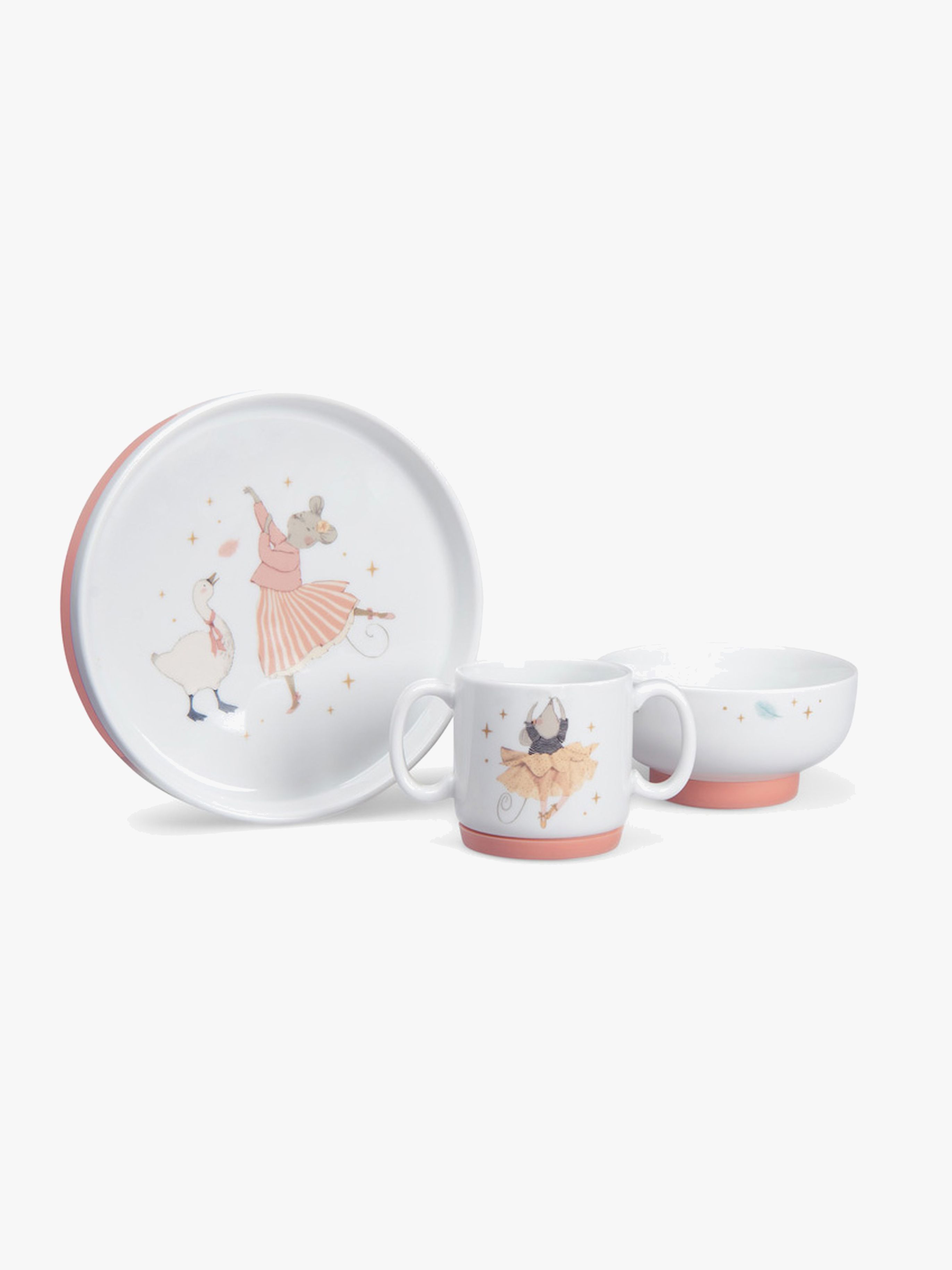 Moulin Roty Porcelænssæt La Petite Ecole De Danse, Hvid