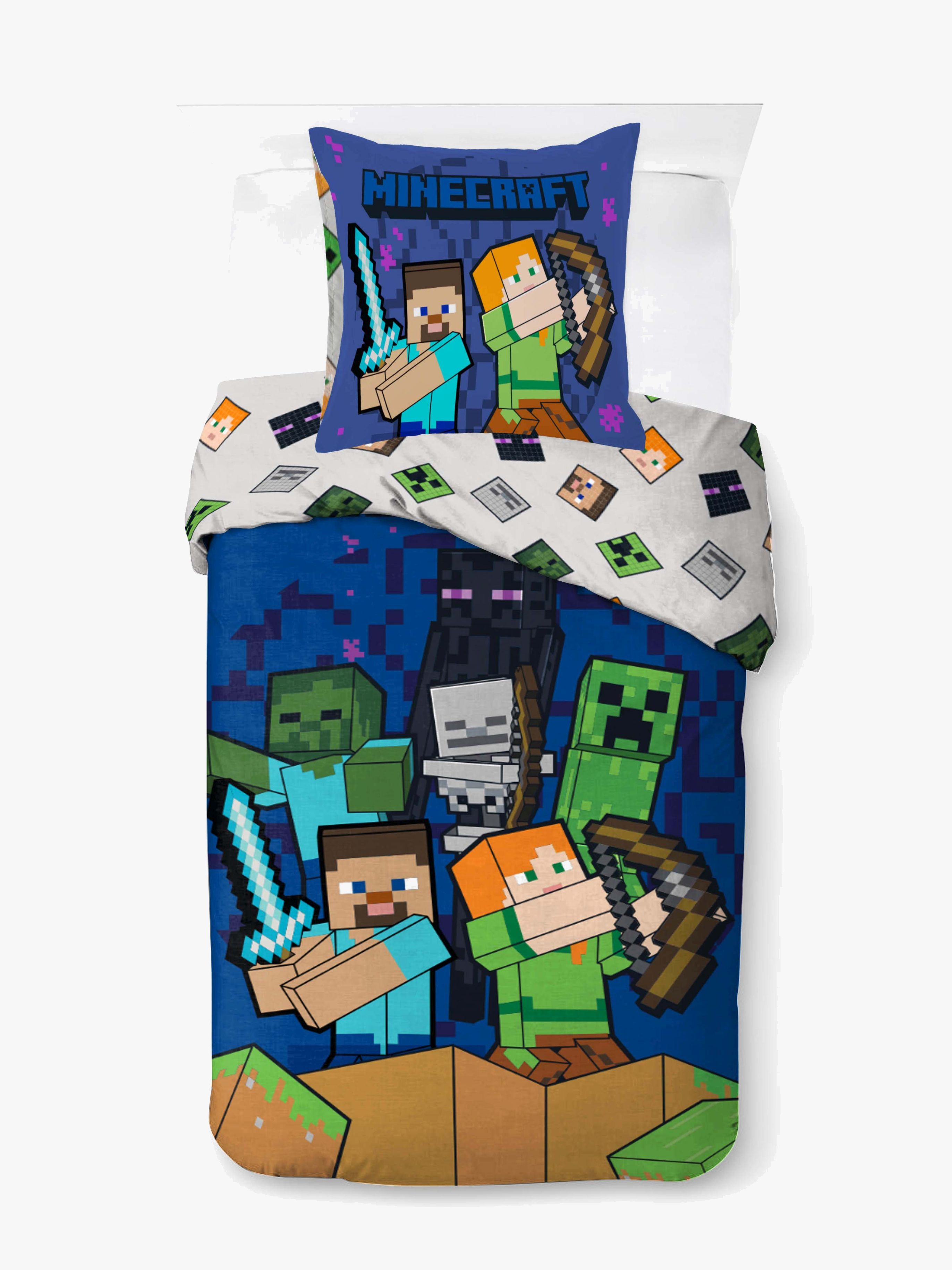BrandMac Sengetøj Minecraft Echoes Of Hardcare 140 x 200, Mørkeblå