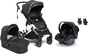 Beemoo Maxi 4 Duovogn Inkl. Axkid Modukid Infant Autostol Baby, Black/Silver