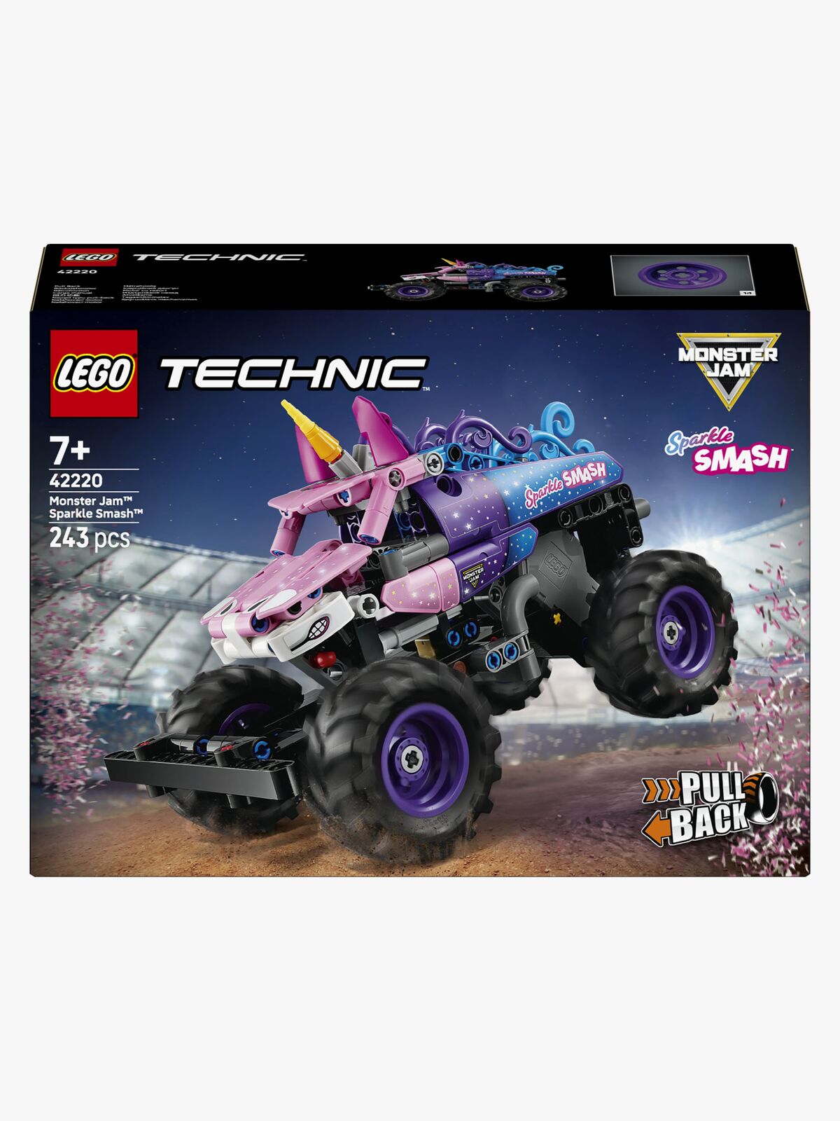 LEGO Technic 42220 Monster Jam Sparkle Smash pull-back