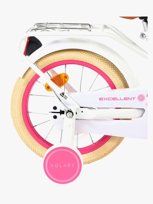 Volare Excellent Cykel med Kurv 14 Tommer, Hvid