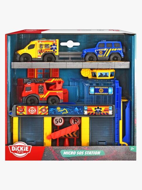 Dickie Toys Redningsstation inkl 3 Transportmidler