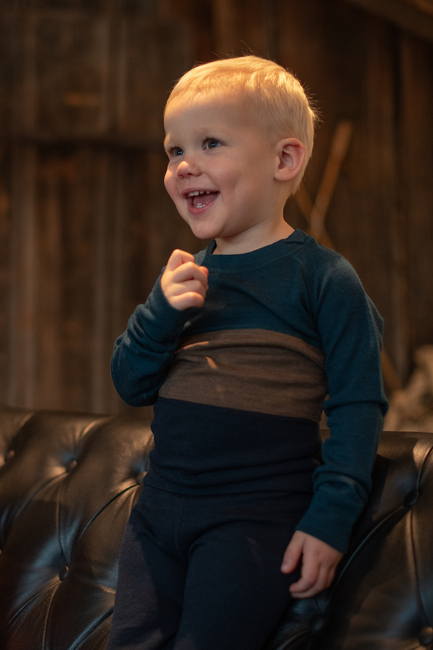 Lindberg Bamboo Merino Skiundertøj, Blue/Navy