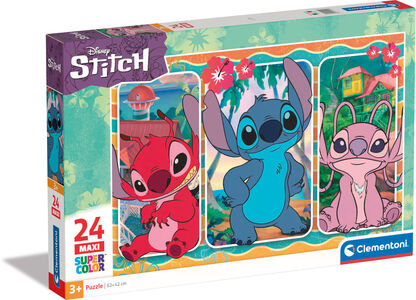 Clementoni Disney Stitch Maxi Puslespil 24 Brikker