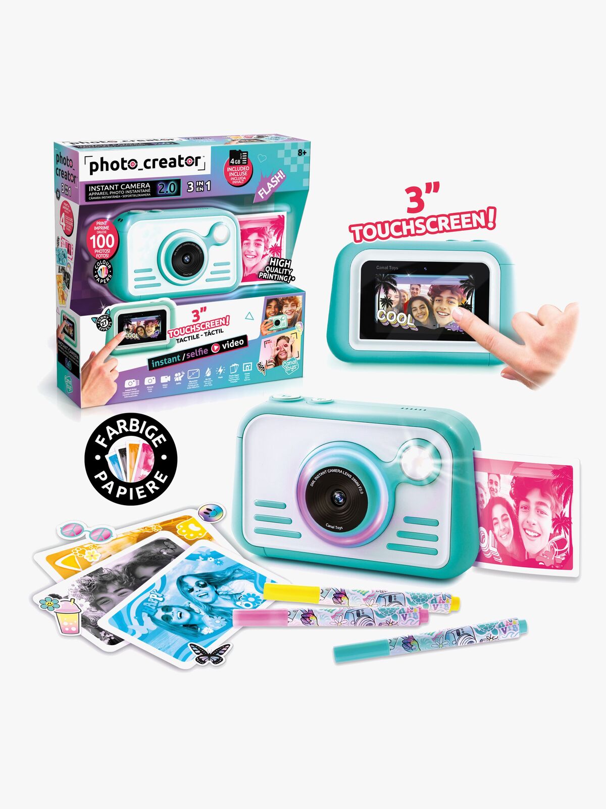 Photo Creator Polaroidkamera med Fotopapirer