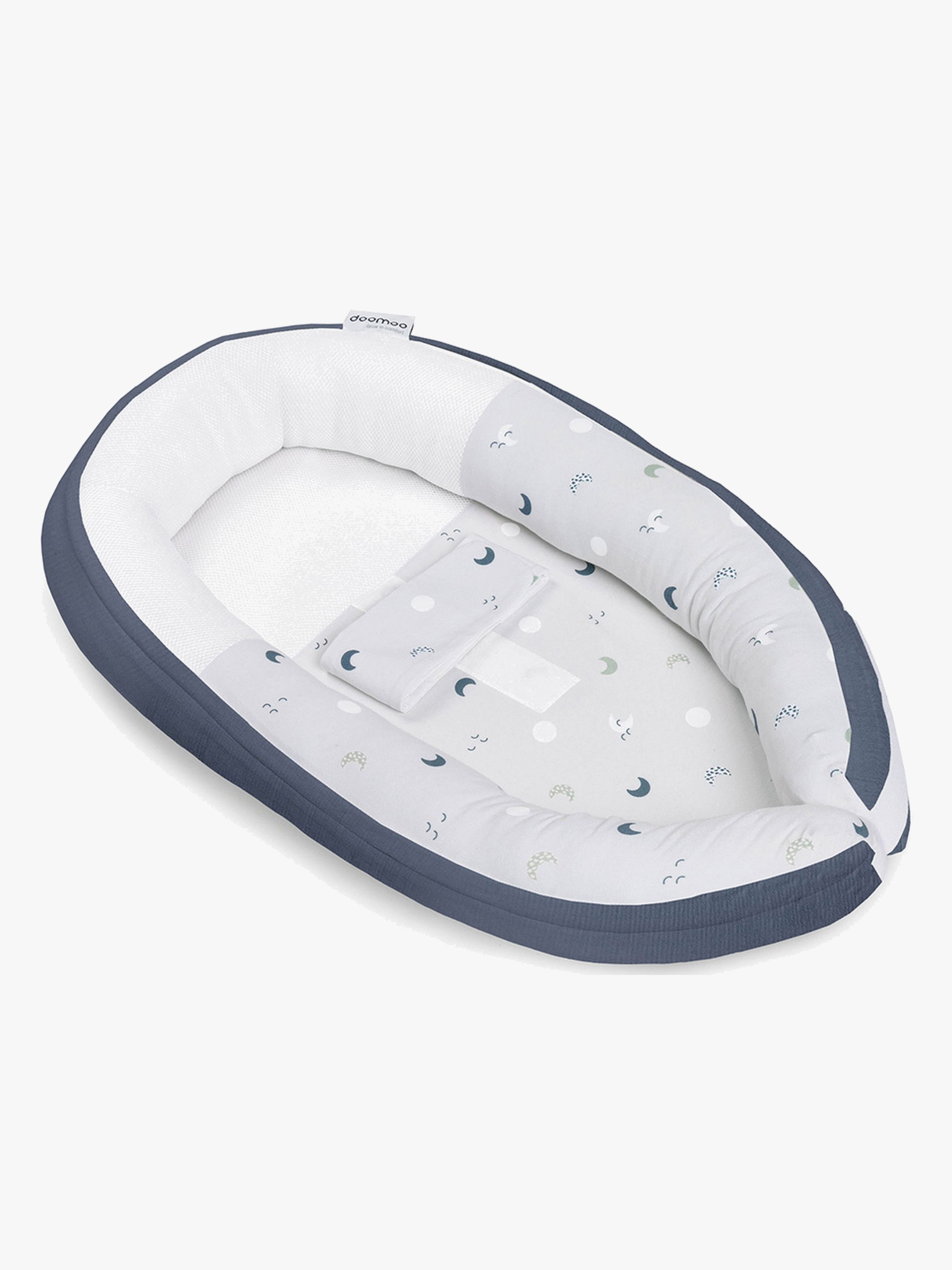 Doomoo Babynest Måne, Blå-grå